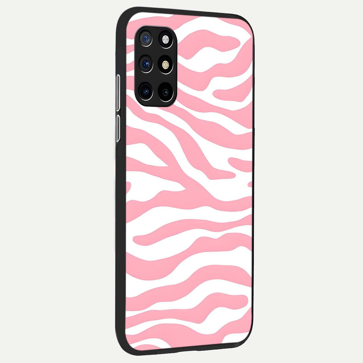  Blush Zebra Flow back cover For OnePlus 8T slim fit glass case with vibrant aesthetic design