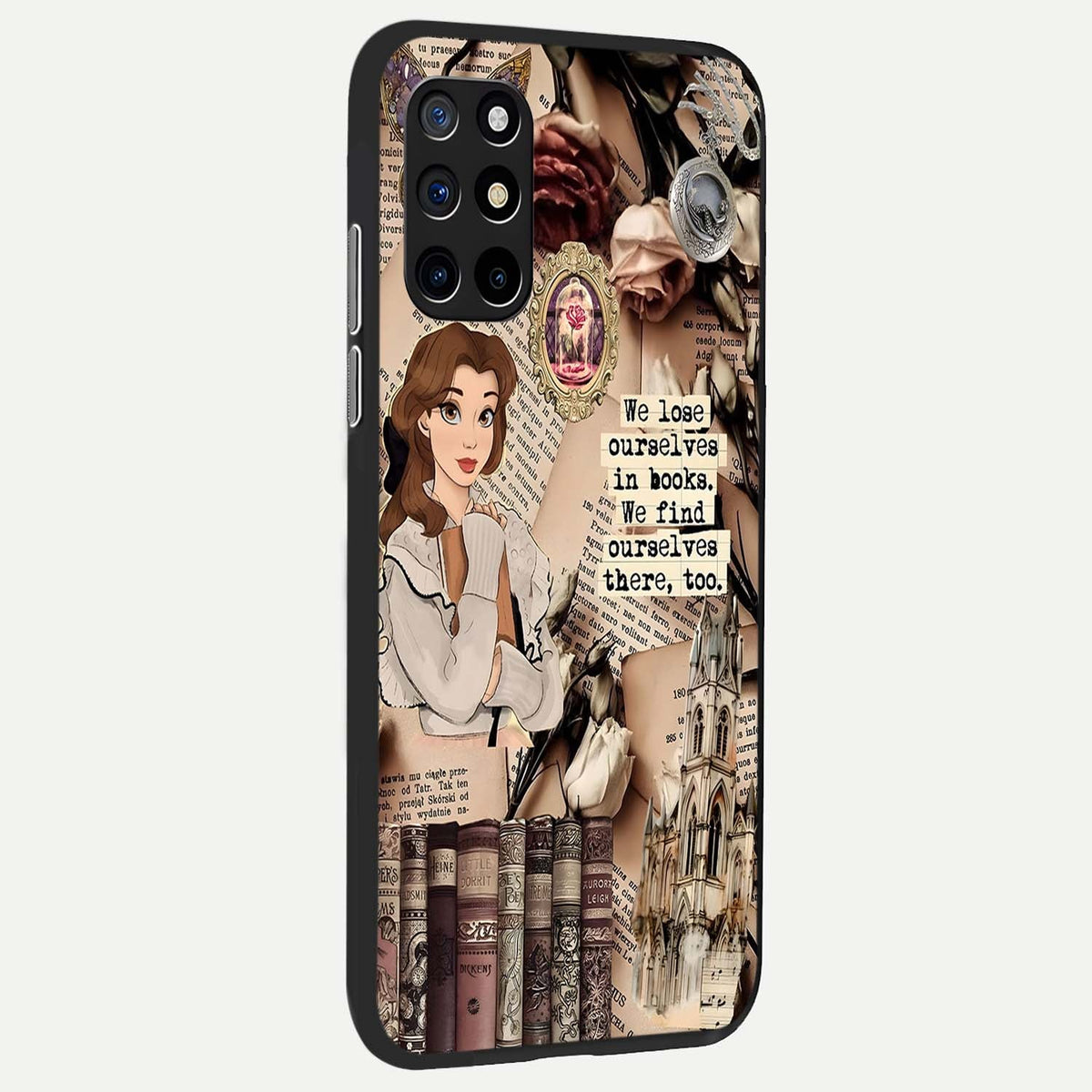  Bookish Dream World back cover For OnePlus 8T slim fit glass case with vibrant aesthetic design