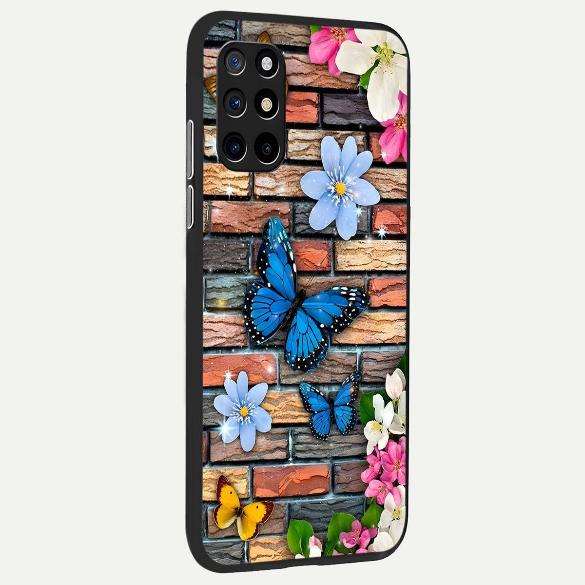  Brick Bloom Flight back cover For OnePlus 8T slim fit glass case with vibrant aesthetic design