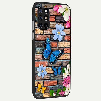  Brick Bloom Flight back cover For OnePlus 8T slim fit glass case with vibrant aesthetic design