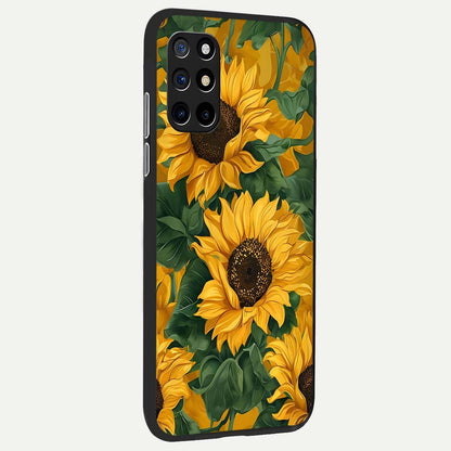  Bright Sunflower Bloom back cover For OnePlus 8T slim fit glass case with vibrant aesthetic design