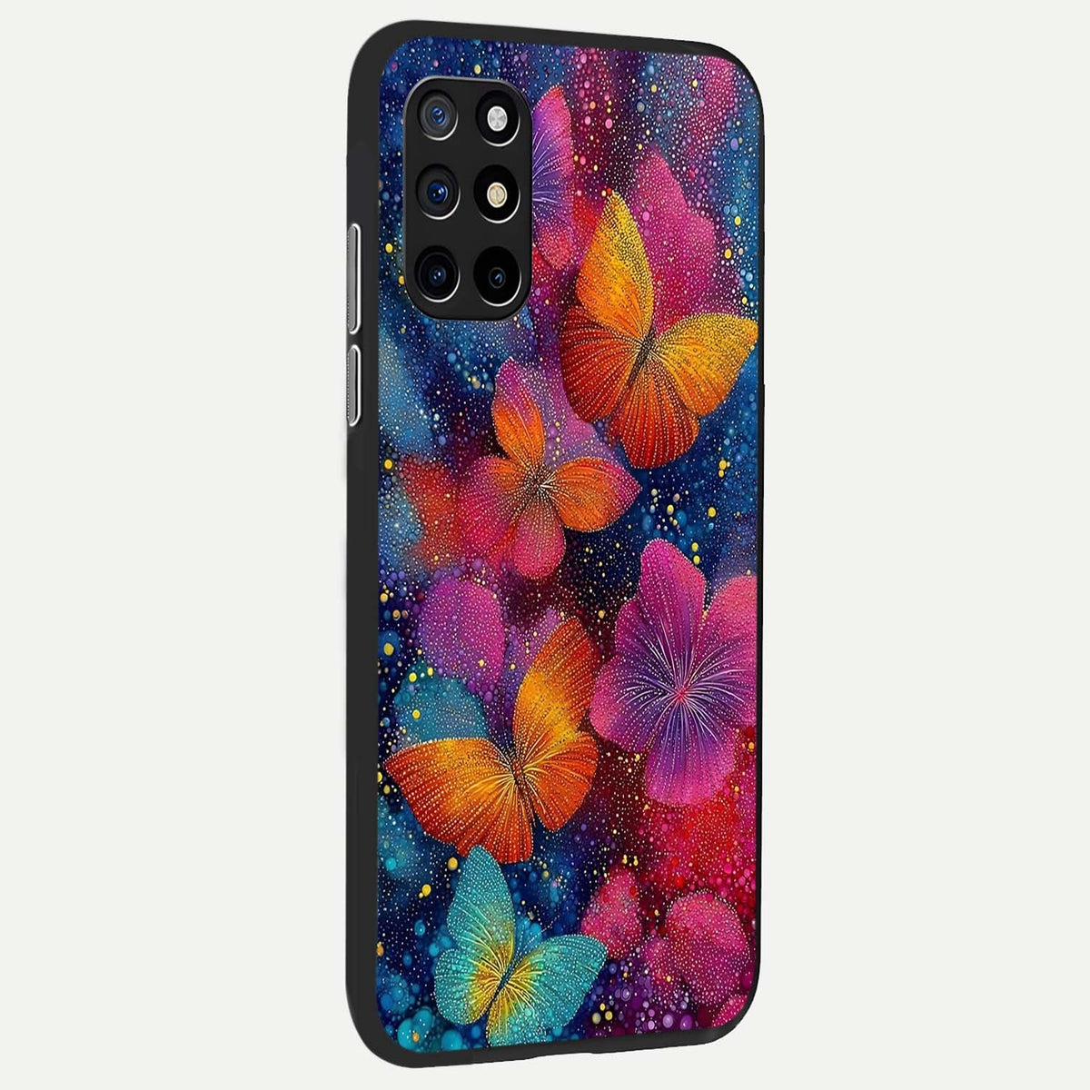  Butterfly Dream Mist back cover For OnePlus 8T slim fit glass case with vibrant aesthetic design
