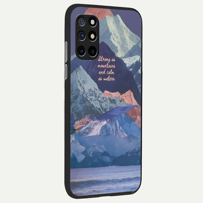  Celestial Mountain Calm back cover For OnePlus 8T slim fit glass case with vibrant aesthetic design