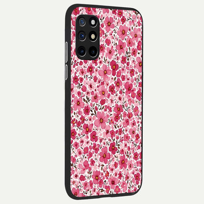  Cherry Blossom Charm back cover For OnePlus 8T slim fit glass case with vibrant aesthetic design