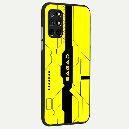  Circuit CYBERPUNK Custom Name back cover For OnePlus 8T slim fit glass case with vibrant aesthetic design