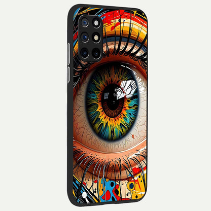 Colorful Eye back cover For OnePlus 8T slim fit glass case with vibrant aesthetic design