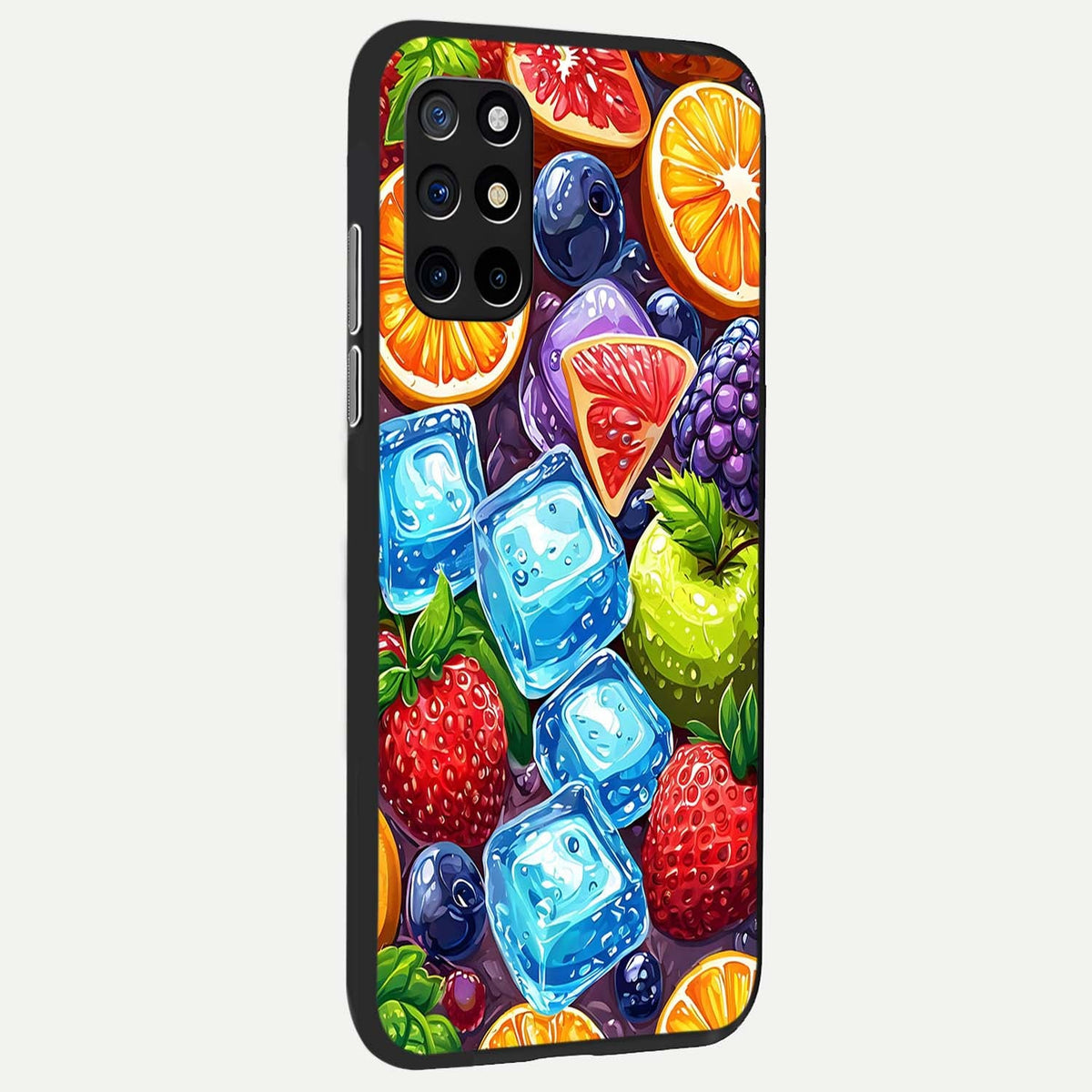  Colorful Fruits with Ice back cover For OnePlus 8T slim fit glass case with vibrant aesthetic design