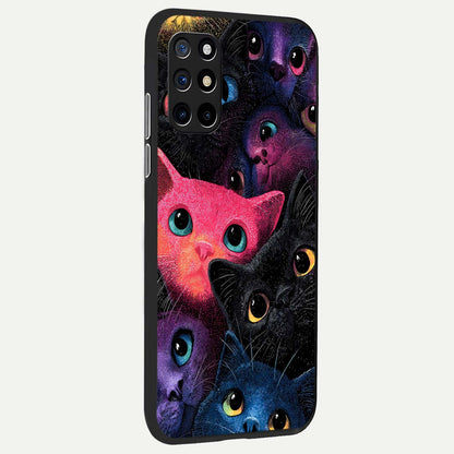  Cosmic Cats Dreams back cover For OnePlus 8T slim fit glass case with vibrant aesthetic design