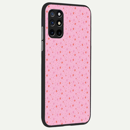  Cosmic Pink Sparkle back cover For OnePlus 8T slim fit glass case with vibrant aesthetic design
