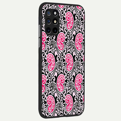  Crimson Paisley Charm back cover For OnePlus 8T slim fit glass case with vibrant aesthetic design