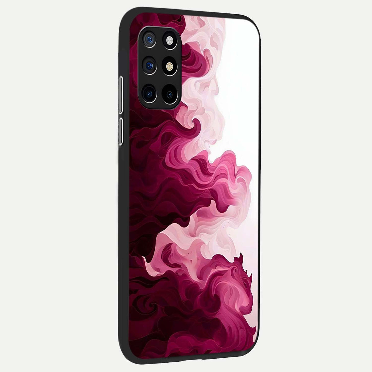  Crimson Wave Flow back cover For OnePlus 8T slim fit glass case with vibrant aesthetic design