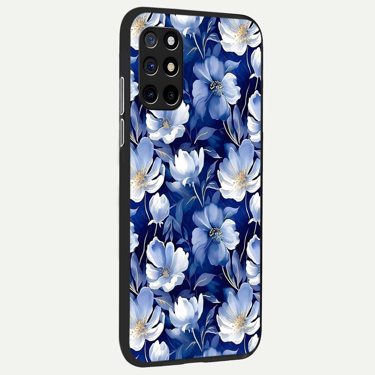  Cute Floral Patterns back cover For OnePlus 8T slim fit glass case with vibrant aesthetic design