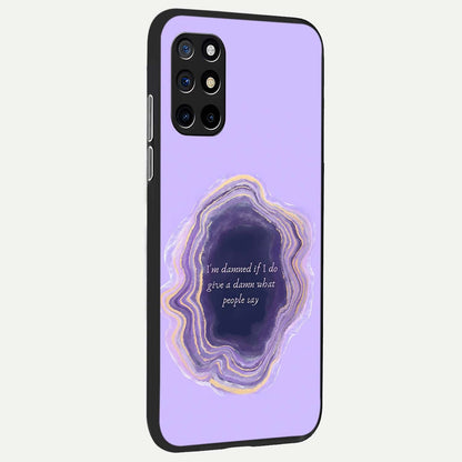  Damned People Quote back cover For OnePlus 8T slim fit glass case with vibrant aesthetic design