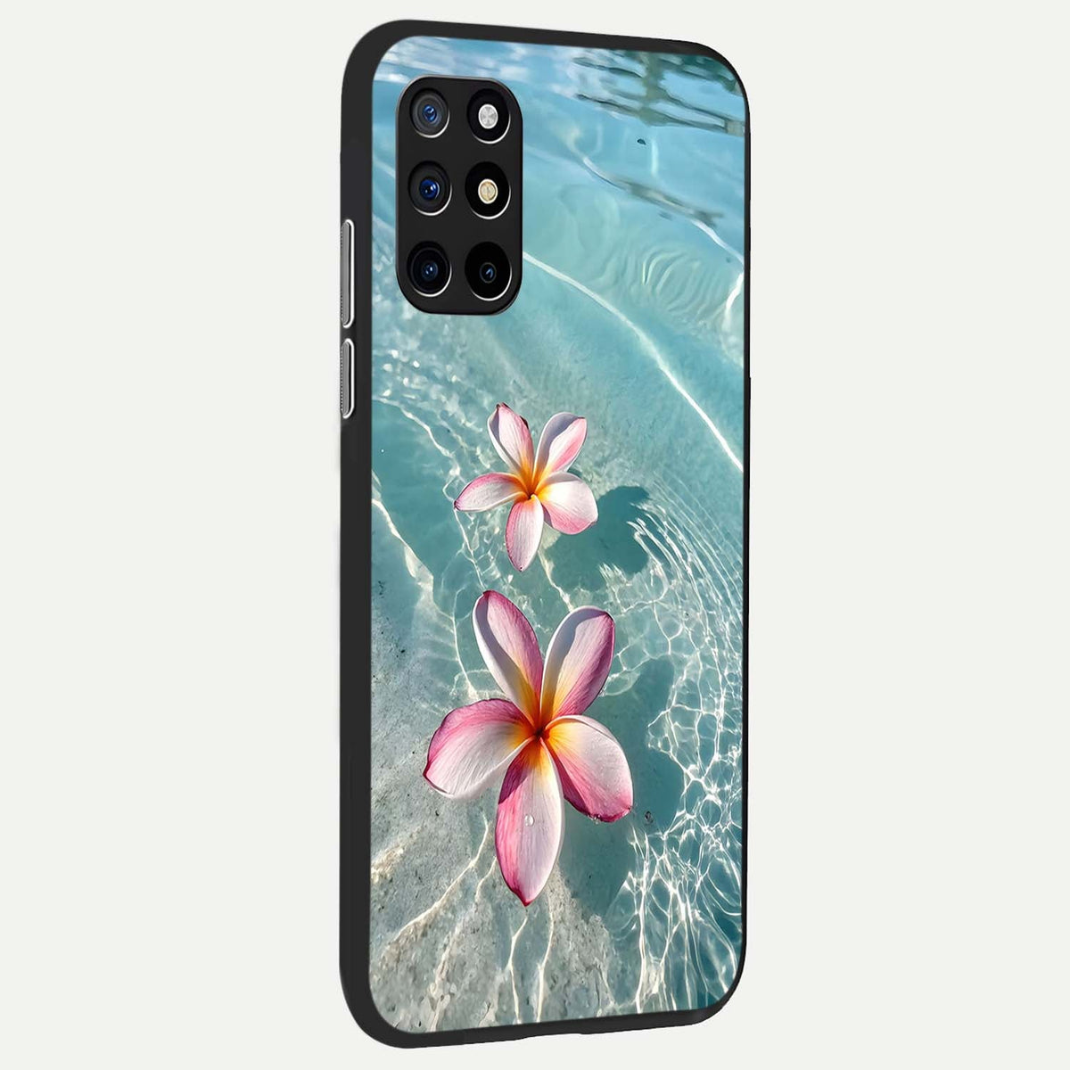  Floating Bloom Bliss back cover For OnePlus 8T slim fit glass case with vibrant aesthetic design