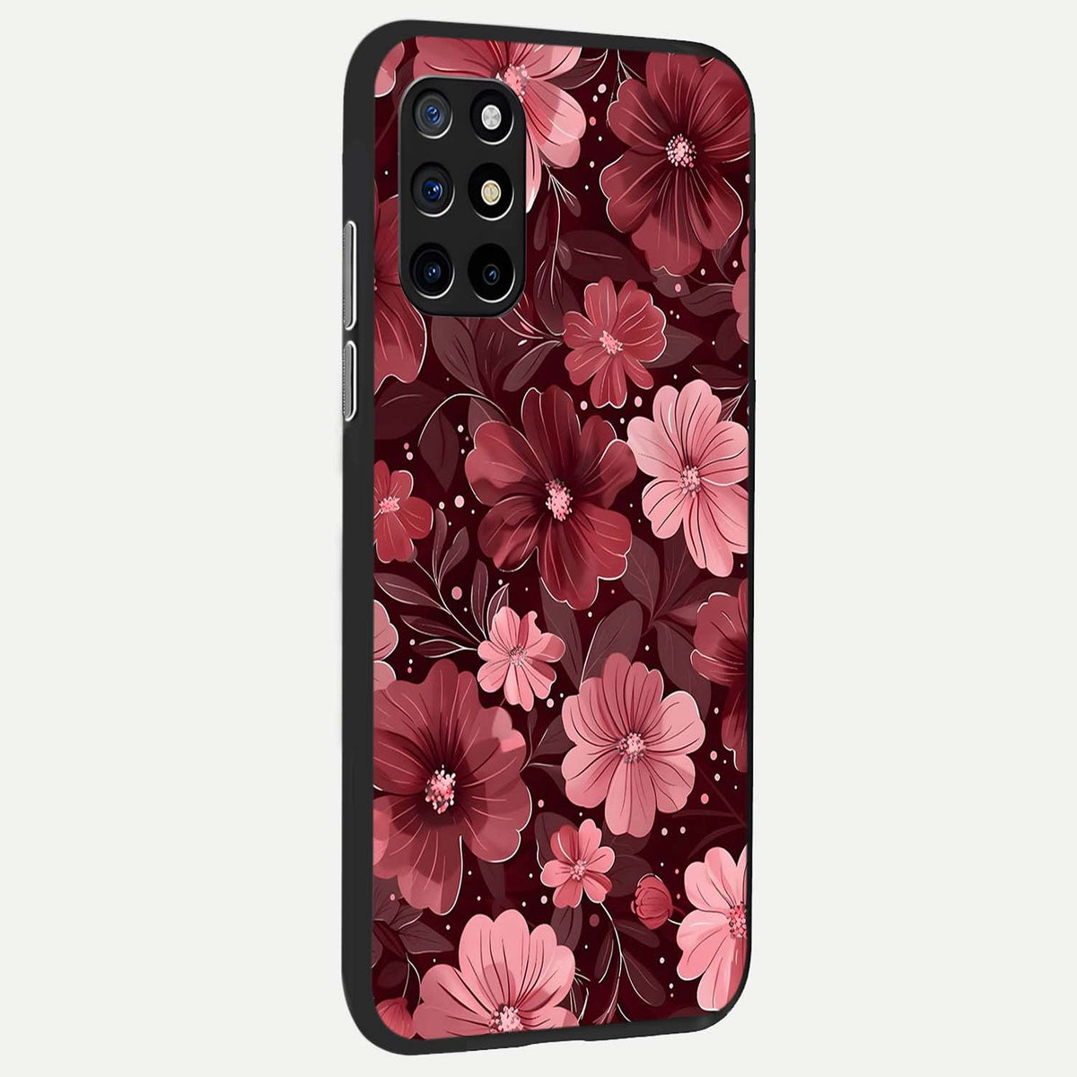  Flower Blush Bloom back cover For OnePlus 8T slim fit glass case with vibrant aesthetic design