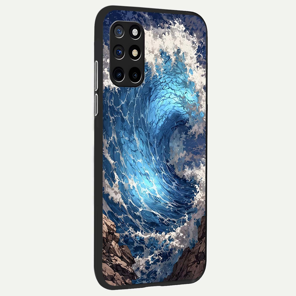  Giant Ocean Wave back cover For OnePlus 8T slim fit glass case with vibrant aesthetic design
