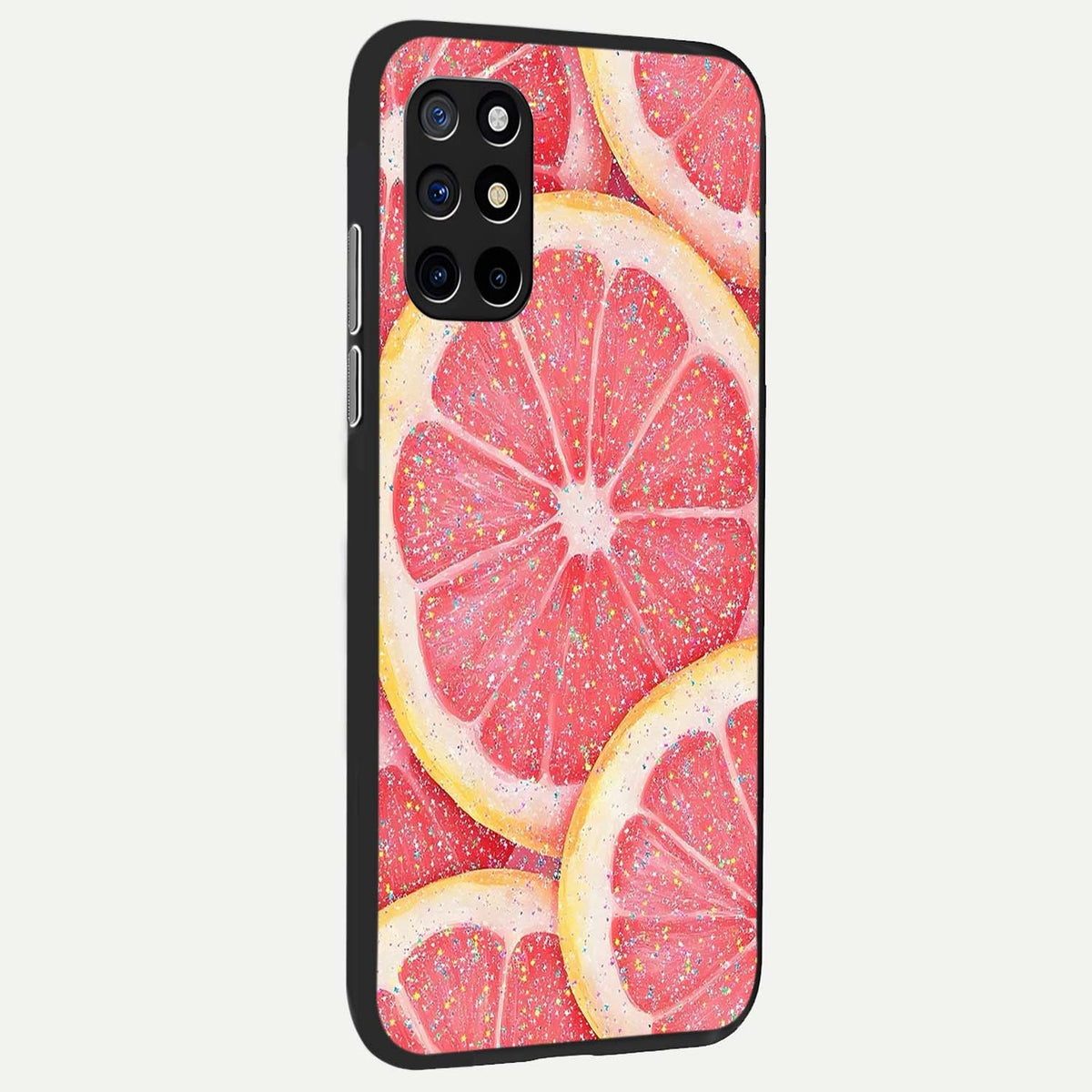  Glitter Grapefruit back cover For OnePlus 8T slim fit glass case with vibrant aesthetic design