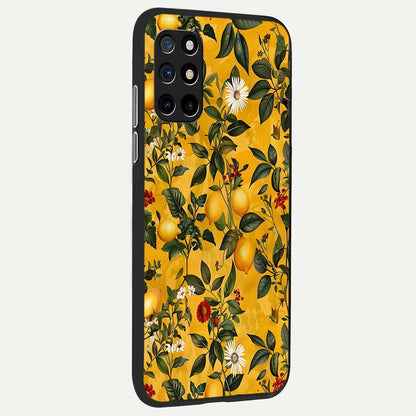  Golden Lemon Field back cover For OnePlus 8T slim fit glass case with vibrant aesthetic design