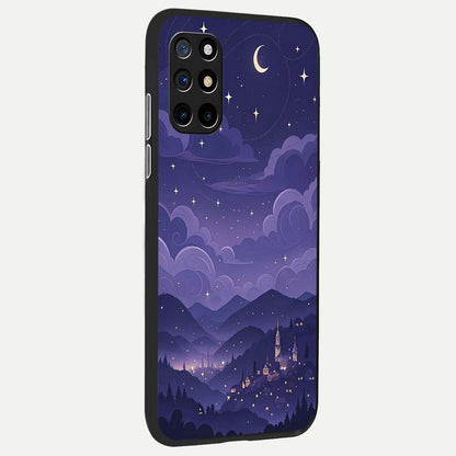  Minimal Night View back cover For OnePlus 8T slim fit glass case with vibrant aesthetic design