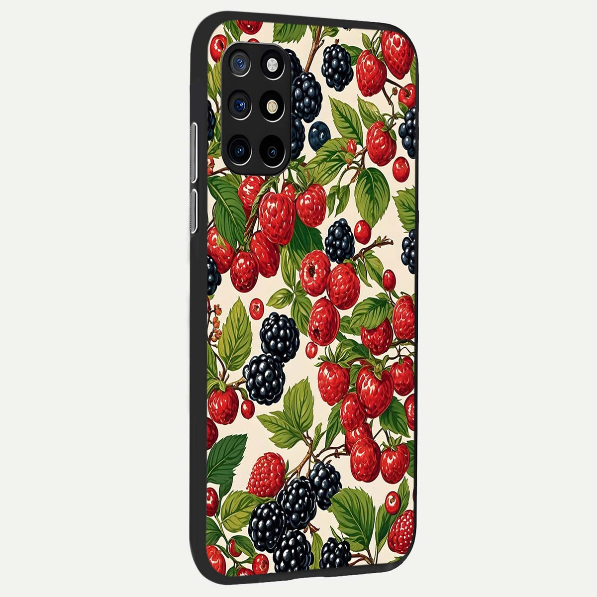  Mixed Berry Collage back cover For OnePlus 8T slim fit glass case with vibrant aesthetic design