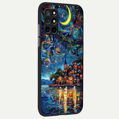  Moonlight Harbor Glow back cover For OnePlus 8T slim fit glass case with vibrant aesthetic design