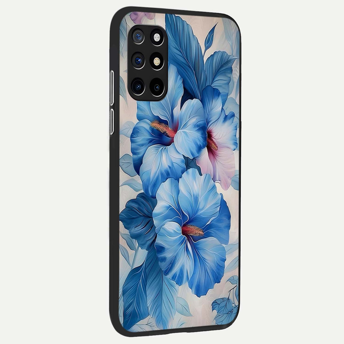  Ocean Hibiscus Grace back cover For OnePlus 8T slim fit glass case with vibrant aesthetic design