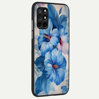  Ocean Hibiscus Grace back cover For OnePlus 8T slim fit glass case with vibrant aesthetic design