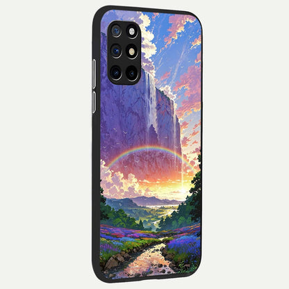  Rainbow Valley Dream back cover For OnePlus 8T slim fit glass case with vibrant aesthetic design