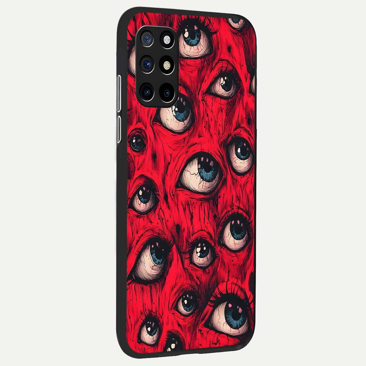  Red Eyes Pattern back cover For OnePlus 8T slim fit glass case with vibrant aesthetic design