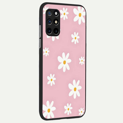  Soft Daisy Bliss back cover For OnePlus 8T slim fit glass case with vibrant aesthetic design