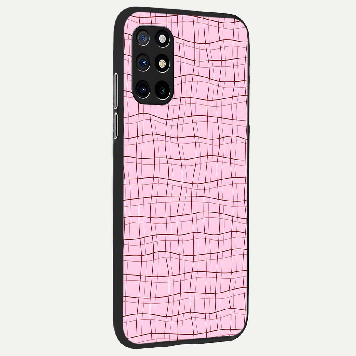 Soft Grid Bliss back cover For OnePlus 8T slim fit glass case with vibrant aesthetic design
