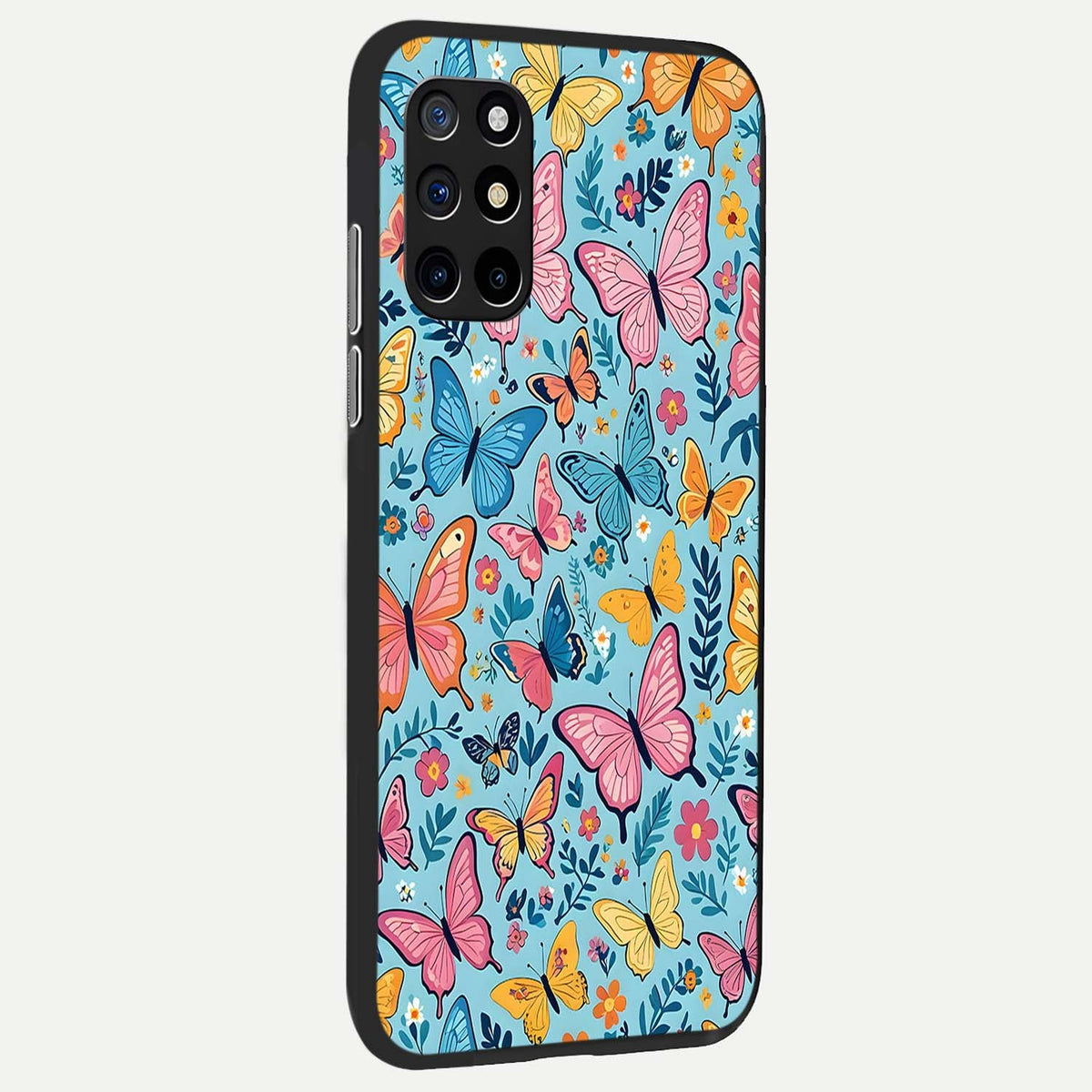  Spring Wing Garden back cover For OnePlus 8T slim fit glass case with vibrant aesthetic design