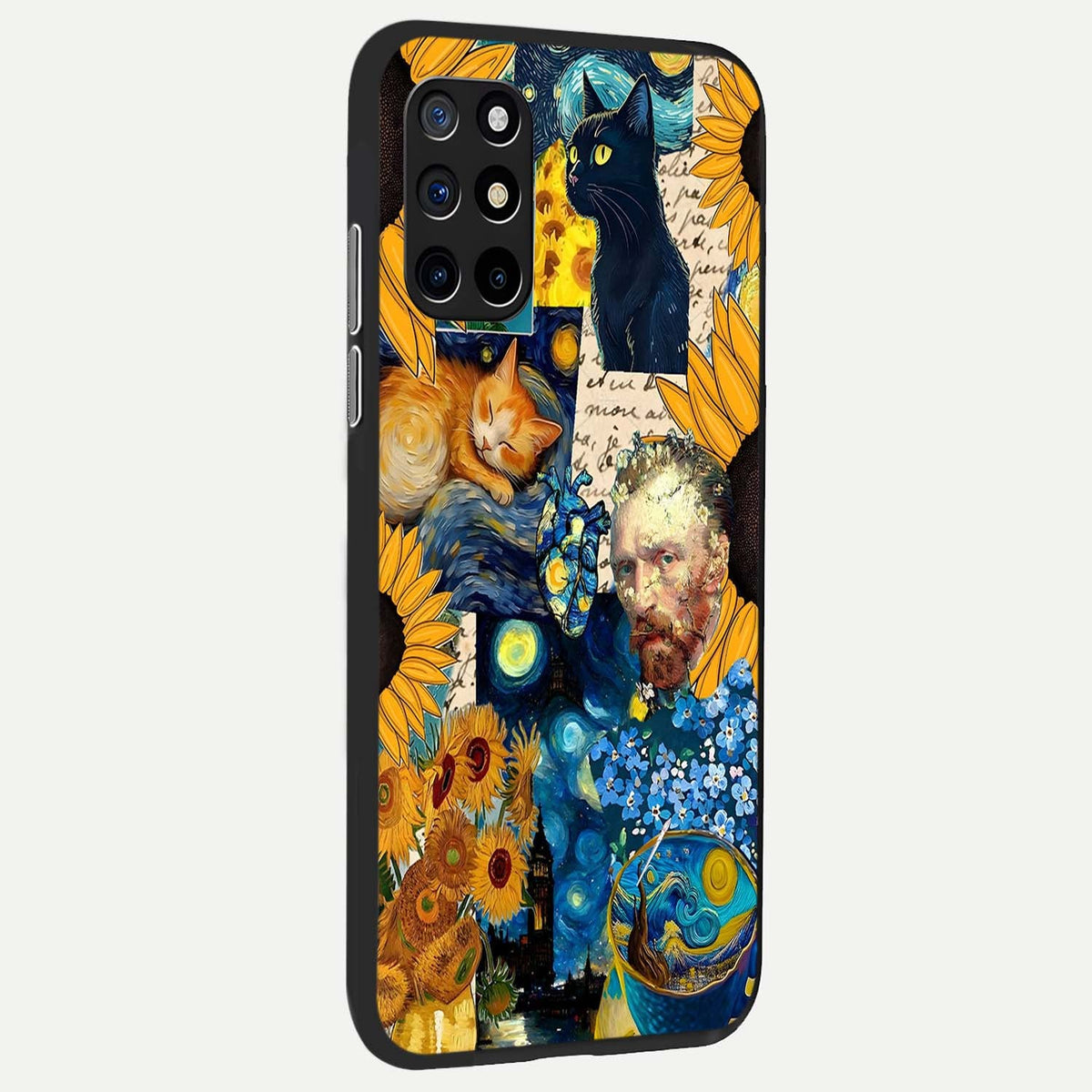  Sunflower Chic Mood Custom Name back cover For OnePlus 8T slim fit glass case with vibrant aesthetic design