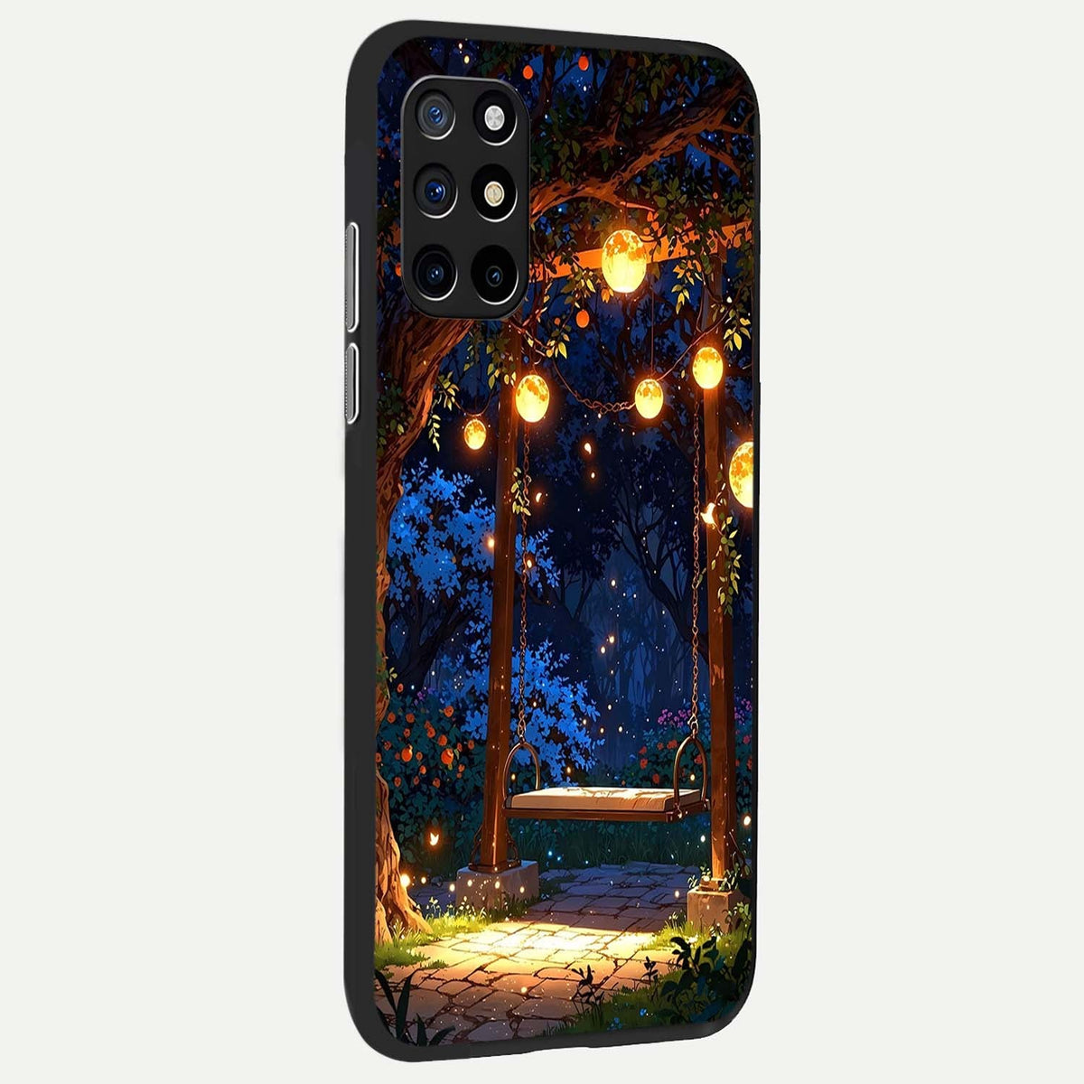  Twilight Garden Swing back cover For OnePlus 8T slim fit glass case with vibrant aesthetic design