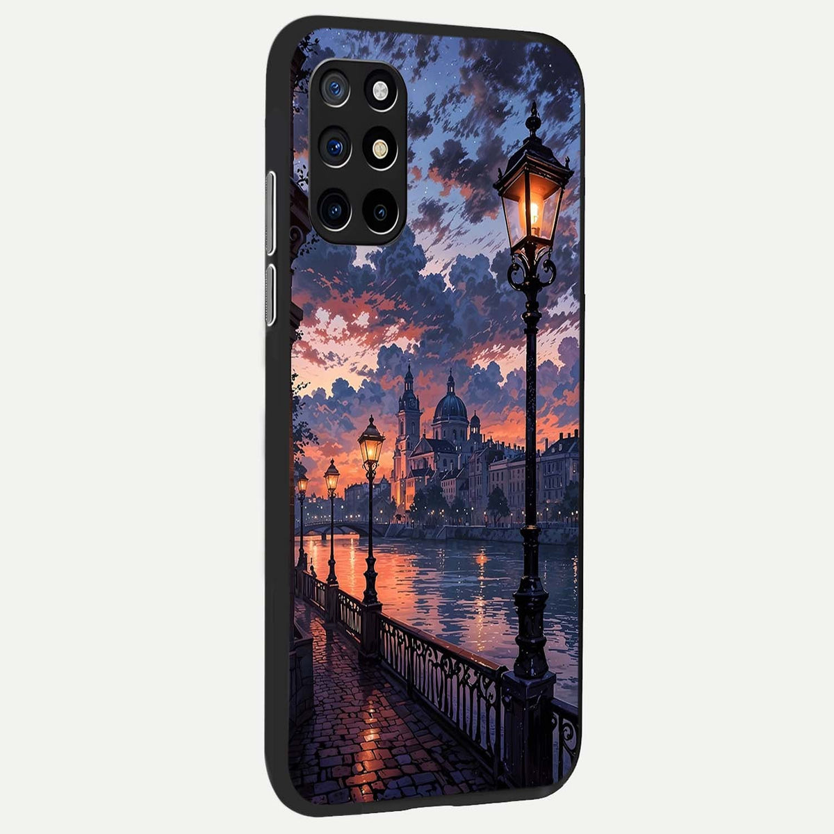  Twilight River Lights back cover For OnePlus 8T slim fit glass case with vibrant aesthetic design