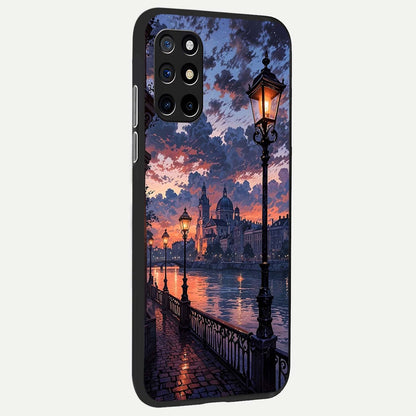  Twilight River Lights back cover For OnePlus 8T slim fit glass case with vibrant aesthetic design