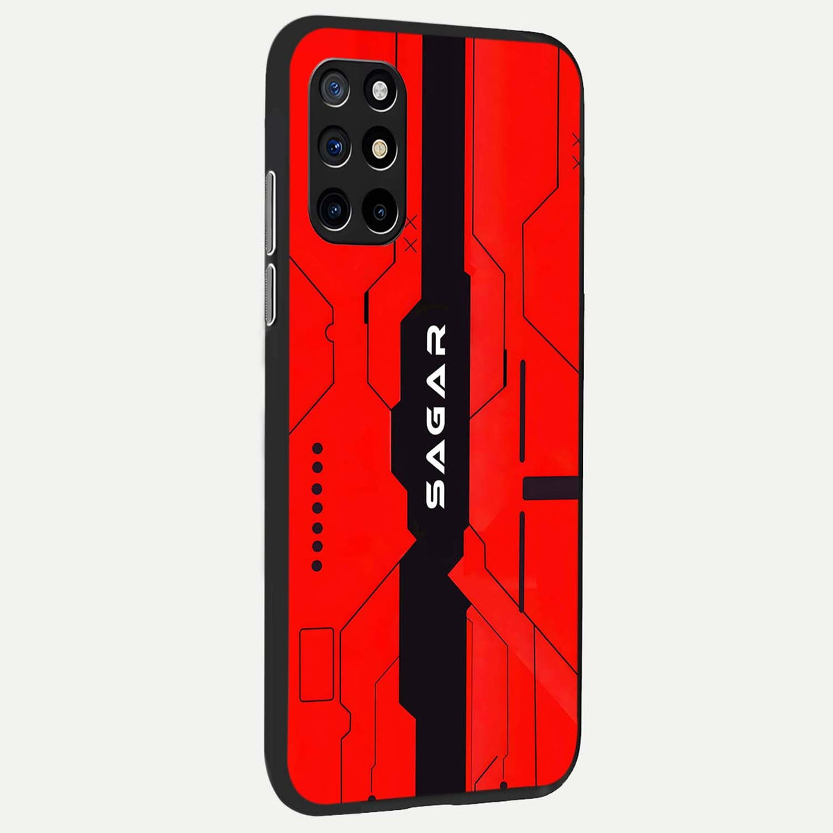  Voltage Rise CYBERPUNK Custom Name back cover For OnePlus 8T slim fit personalized glass case with bold cyberpunk design