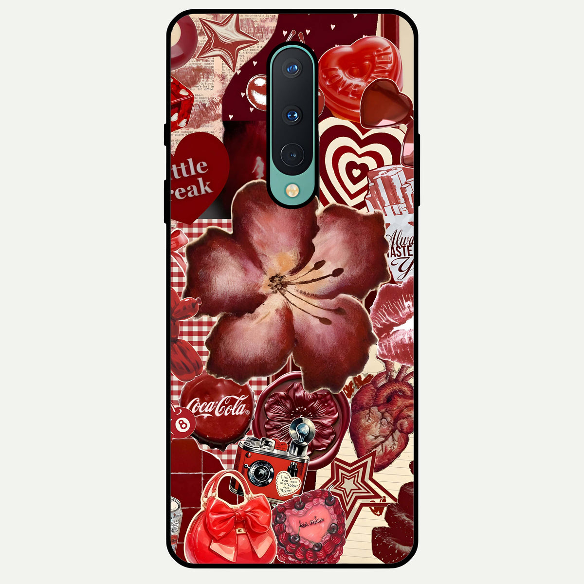  Aesthetic Little Freak Glass Case For OnePlus 8 back cover – full design glossy printed glass finish
