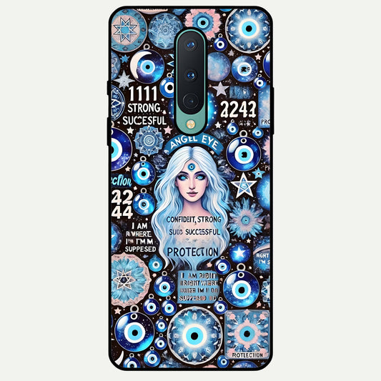  Angel Aura Shield Glass Case For OnePlus 8 back cover – full design glossy printed glass finish