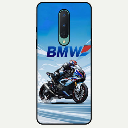  BMW Power Drift Glass Case For OnePlus 8 back cover – full design glossy printed glass finish