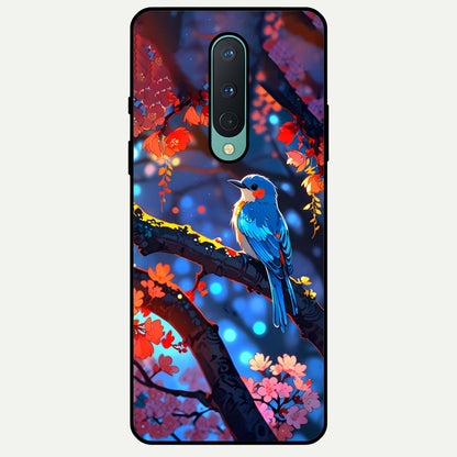  Blooming Water Drift Glass Case For OnePlus 8 back cover – full design glossy printed glass finish