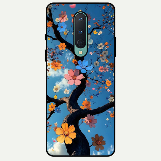  Blossom Dream Sky Glass Case For OnePlus 8 back cover – full design glossy printed glass finish