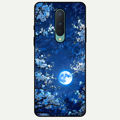  Blossom Moonlight Sky Glass Case For OnePlus 8 back cover – full design glossy printed glass finish