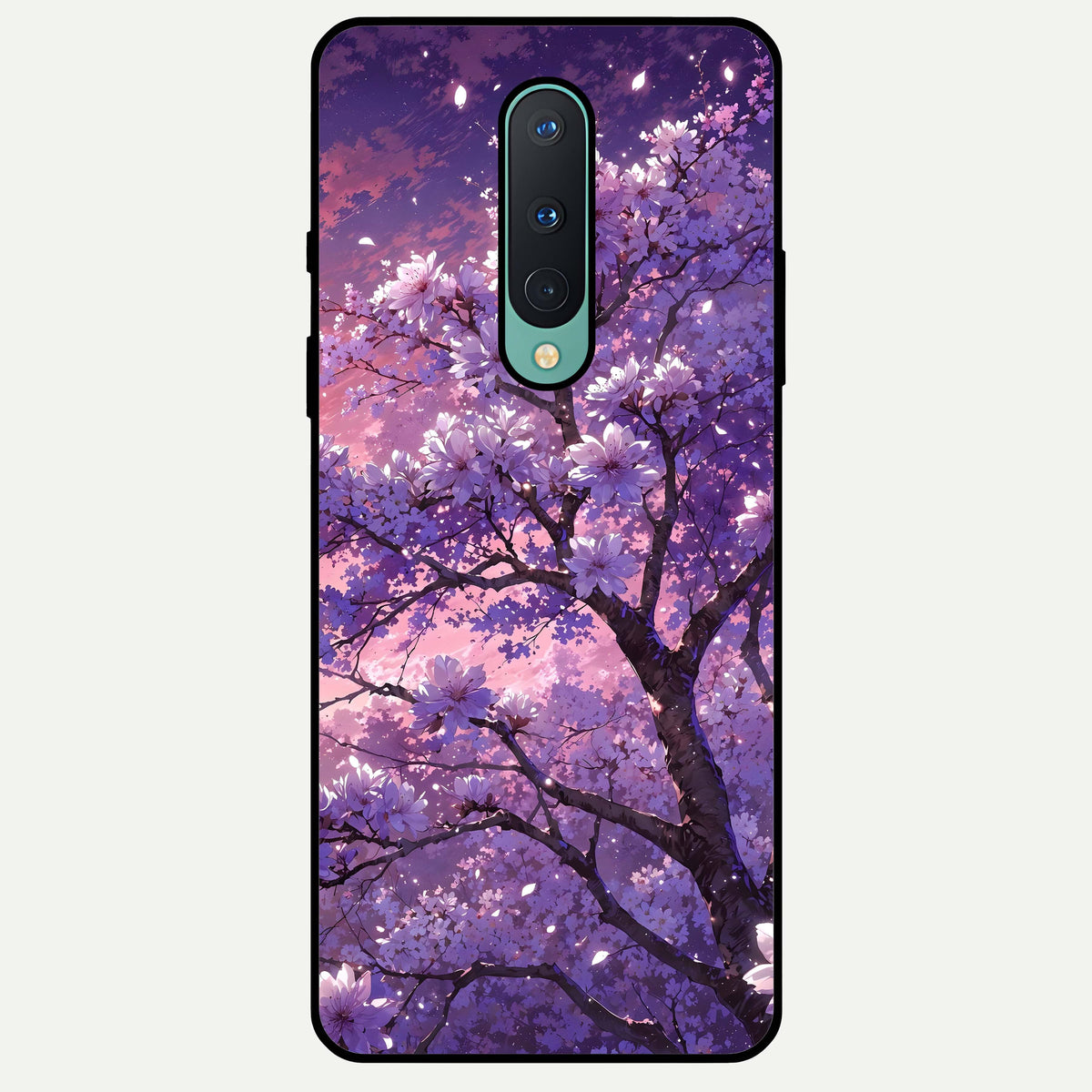  Blossom Tree Glass Case For OnePlus 8 back cover – full design glossy printed glass finish