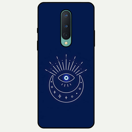  Blue Evil Eye Glass Case For OnePlus 8 back cover – full design glossy printed glass finish