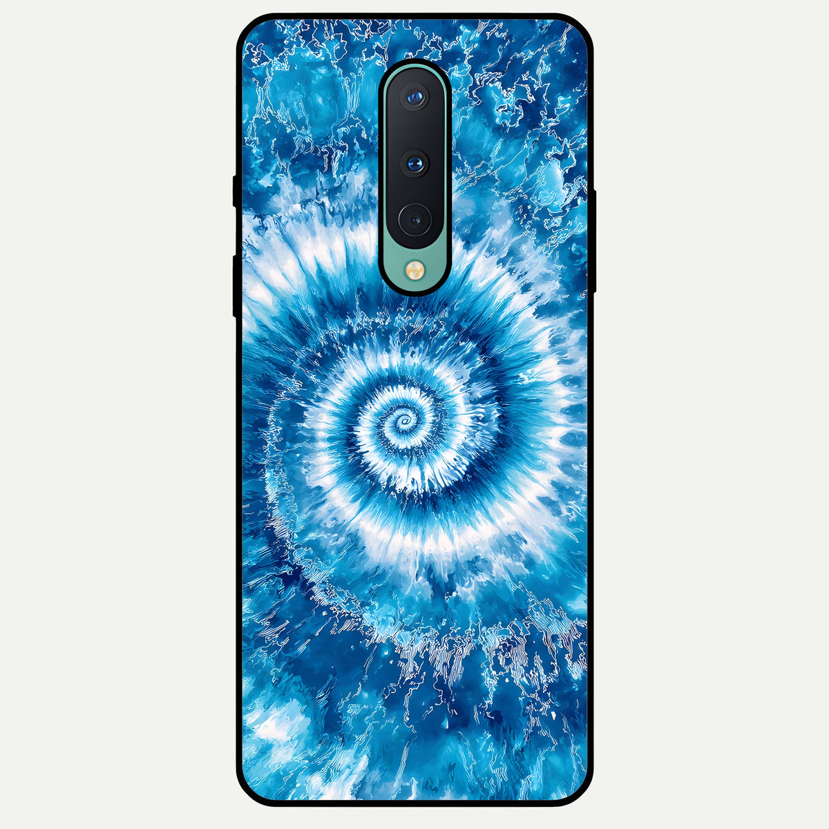  Blue Galaxy Wave Glass Case For OnePlus 8 back cover – full design glossy printed glass finish