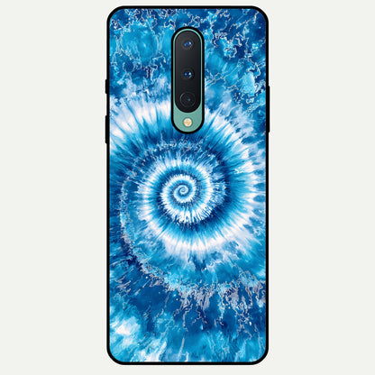  Blue Galaxy Wave Glass Case For OnePlus 8 back cover – full design glossy printed glass finish