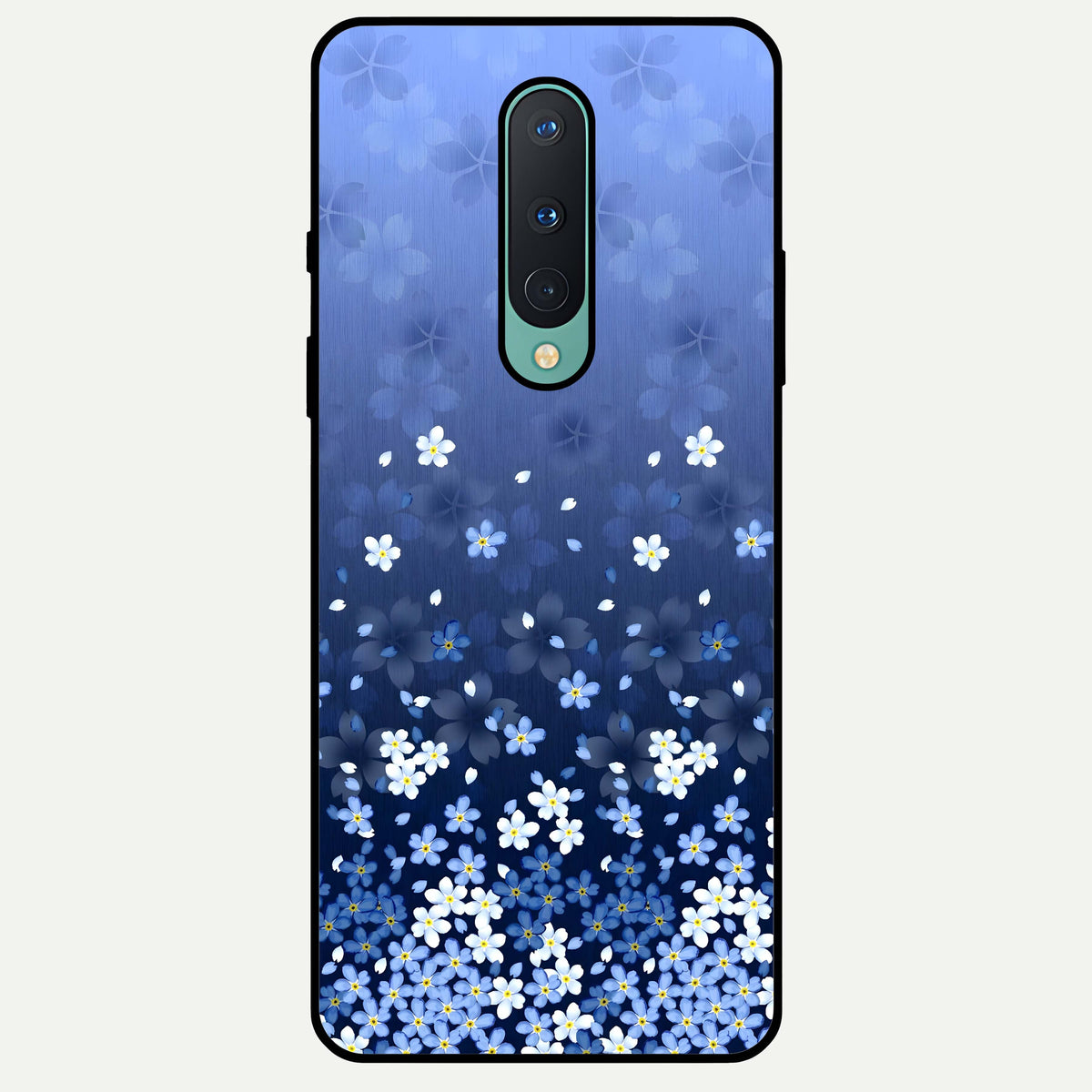  Blue Starry Glass Case For OnePlus 8 back cover – full design glossy printed glass finish