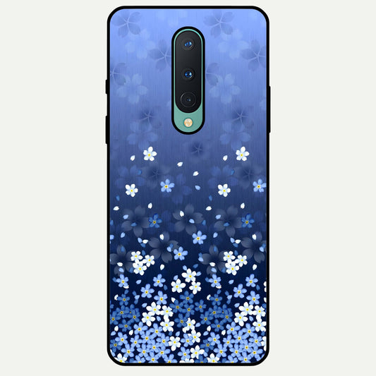  Blue Starry Glass Case For OnePlus 8 back cover – full design glossy printed glass finish