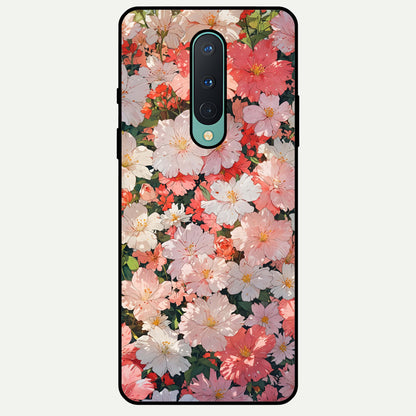  Blush Bloom Field Glass Case For OnePlus 8 back cover – full design glossy printed glass finish